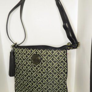 Tommy Hilfiger Women`s Crossbody Purse Zip Close Monogram Logo